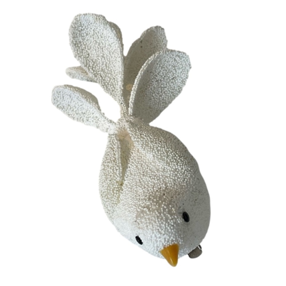Dove Ornament with Metal Clip Vintage Read